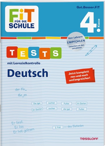 FiT für die Schule. 4. Klasse. Tests mit Lernzielkontrolle. Deutsch