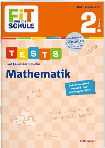 FiT für die Schule. 2. Klasse. Tests mit Lernzielkontrolle. Mathe