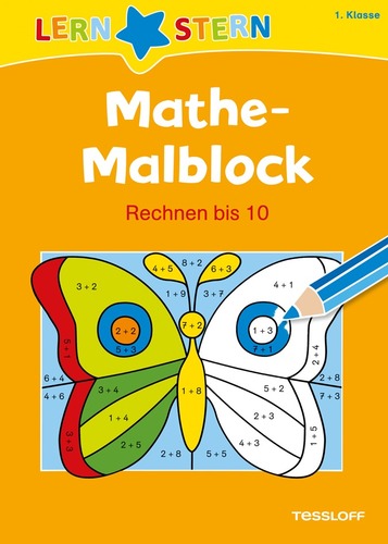 LERNSTERN. Mathe-Malblock. Rechnen bis 10