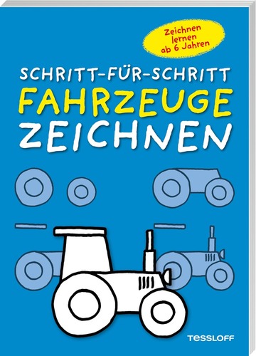 Schritt-für-Schritt Fahrzeuge zeichnen. Ab 6 Jahren