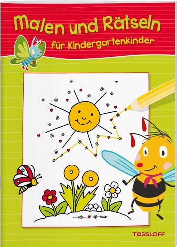 Malen und Rätseln für Kindergartenkinder. Grün