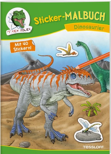 Sticker-Malbuch. Dinosaurier