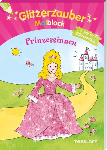 Glitzerzauber-Malblock. Prinzessinnen