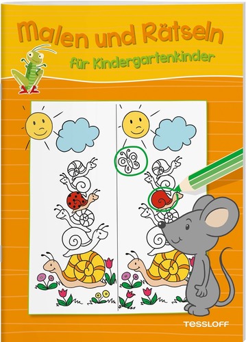 Malen und Rätseln für Kindergartenkinder. Orange