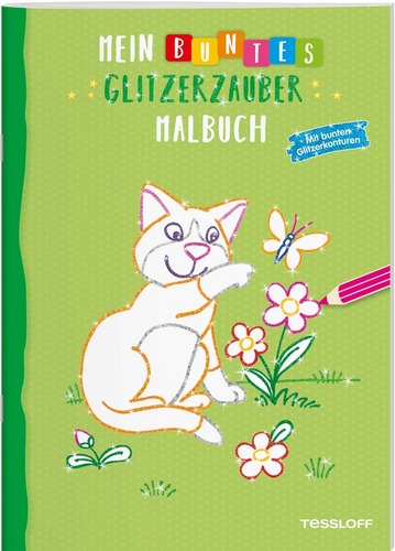 Mein buntes Glitzerzauber-Malbuch (grün)