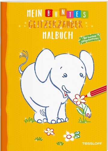 Mein buntes Glitzerzauber-Malbuch (gelb)