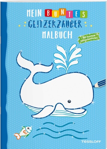 Mein buntes Glitzerzauber-Malbuch (blau)