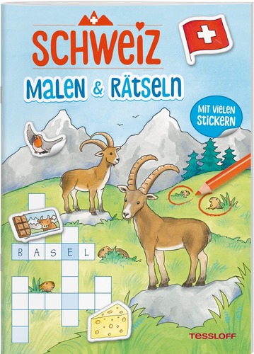 Schweiz. Malen & Rätseln