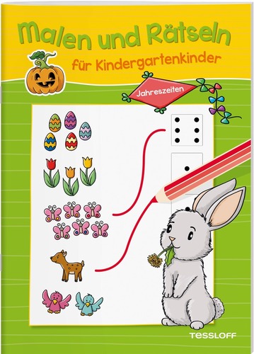 Malen und Rätseln für Kindergartenkinder. Jahreszeiten