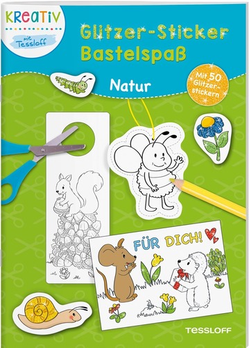 Glitzer-Sticker Bastelspaß. Natur