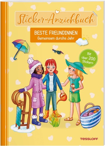 Sticker-Anziehbuch Beste Freundinnen. Gemeinsam durchs Jahr